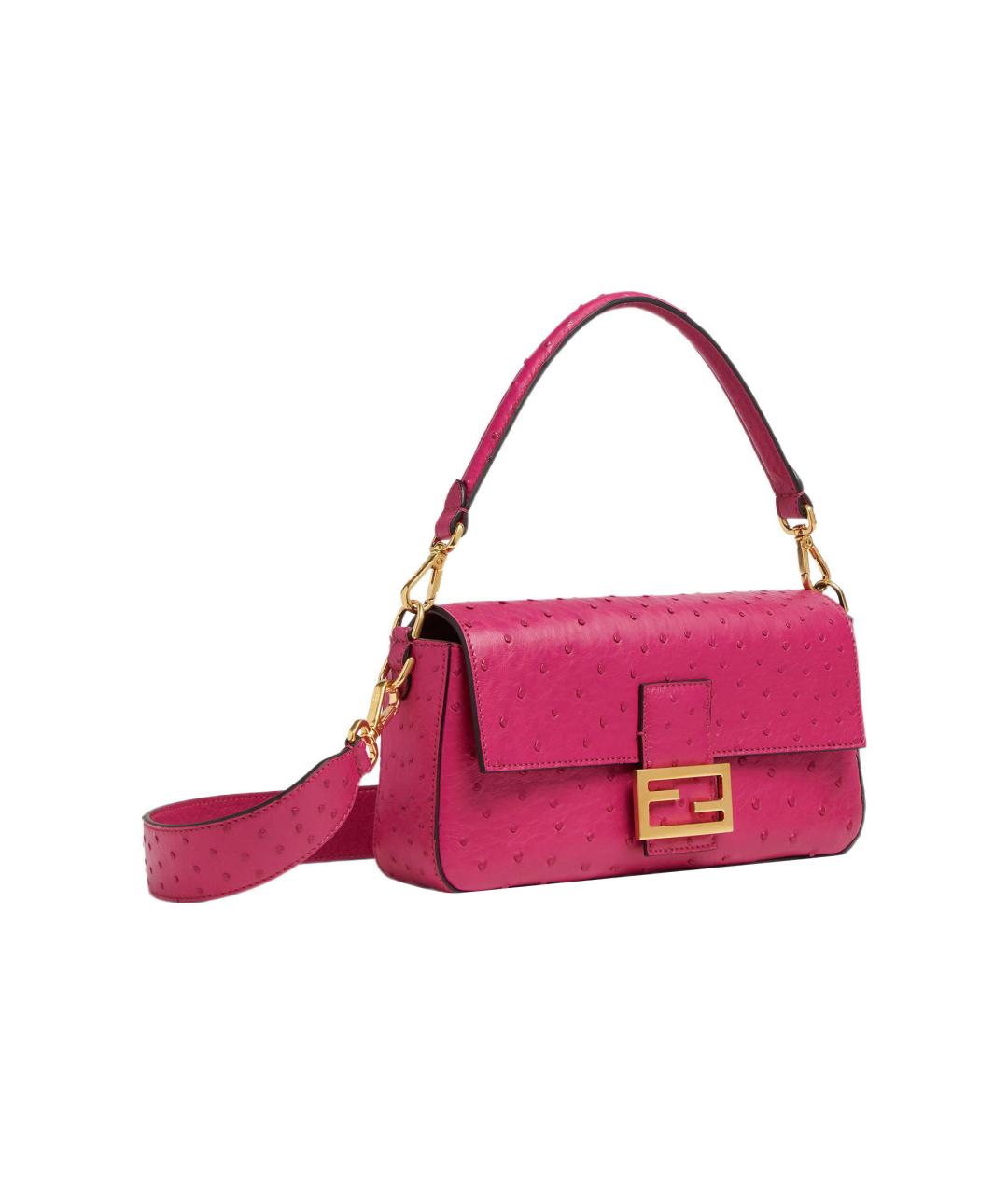 FENDI Фуксия сумка через плечо из экзотической кожи, фото 2