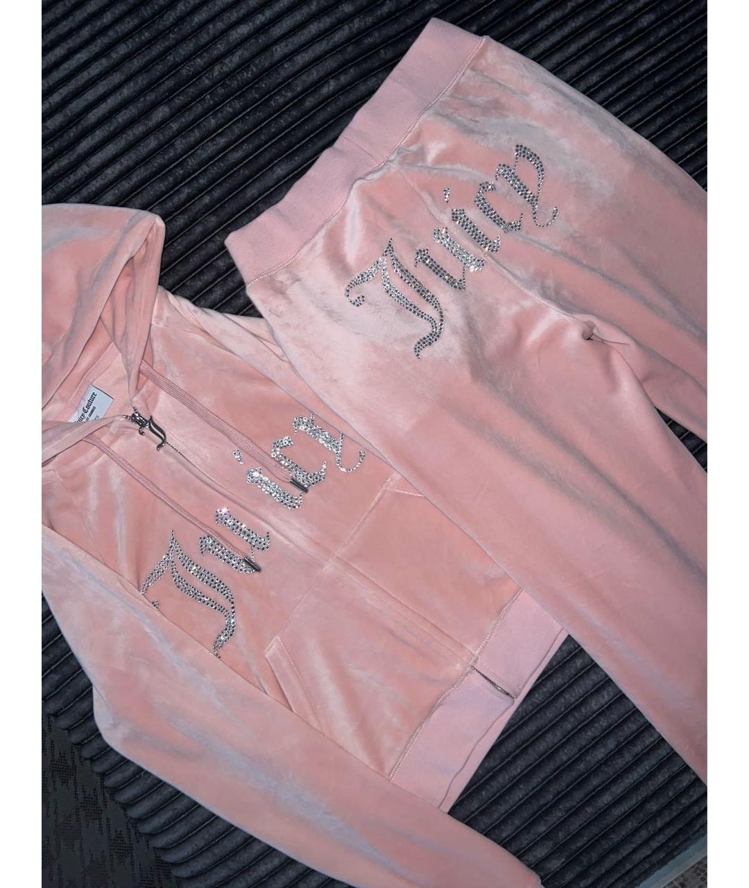 JUICY COUTURE Коралловый велюровый спортивные костюмы, фото 2