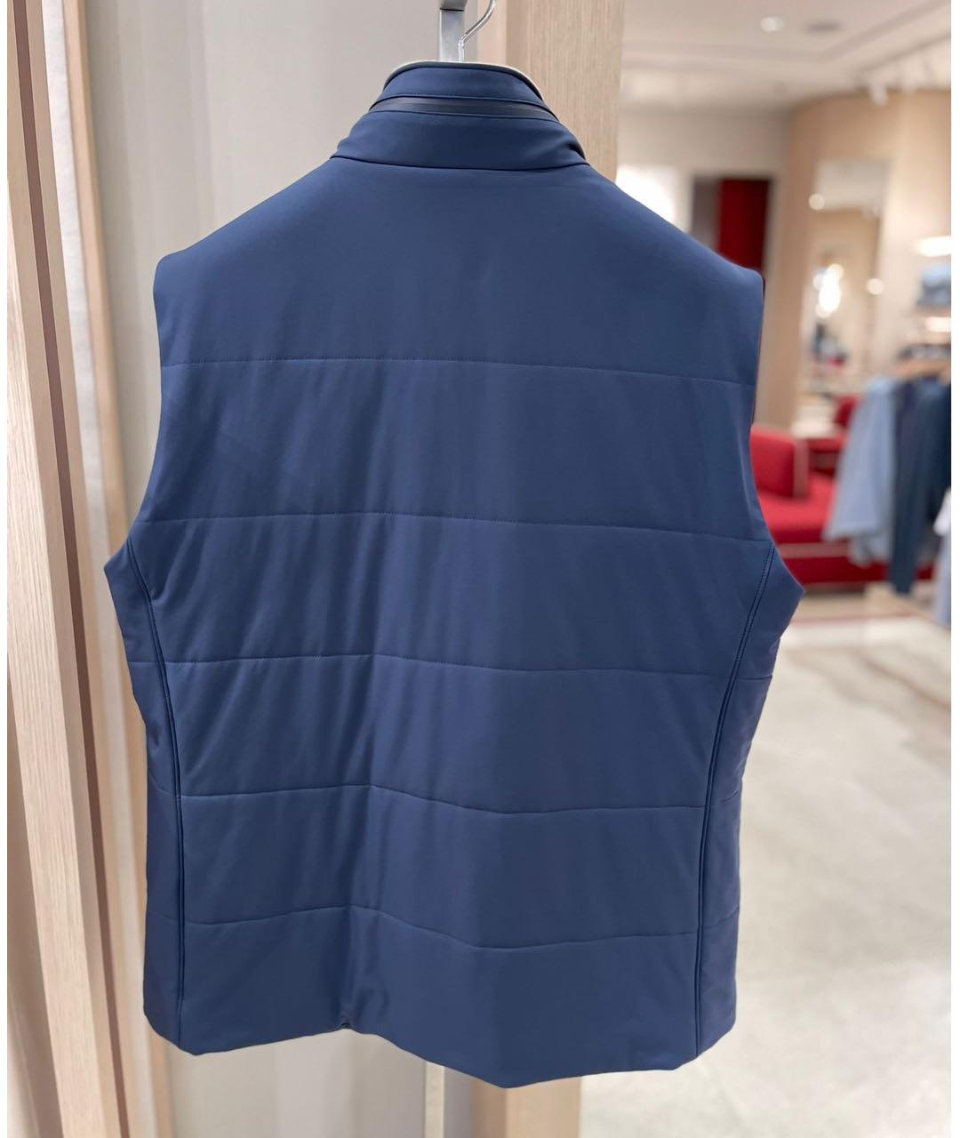 LORO PIANA Синий полиэстеровый жилет, фото 2