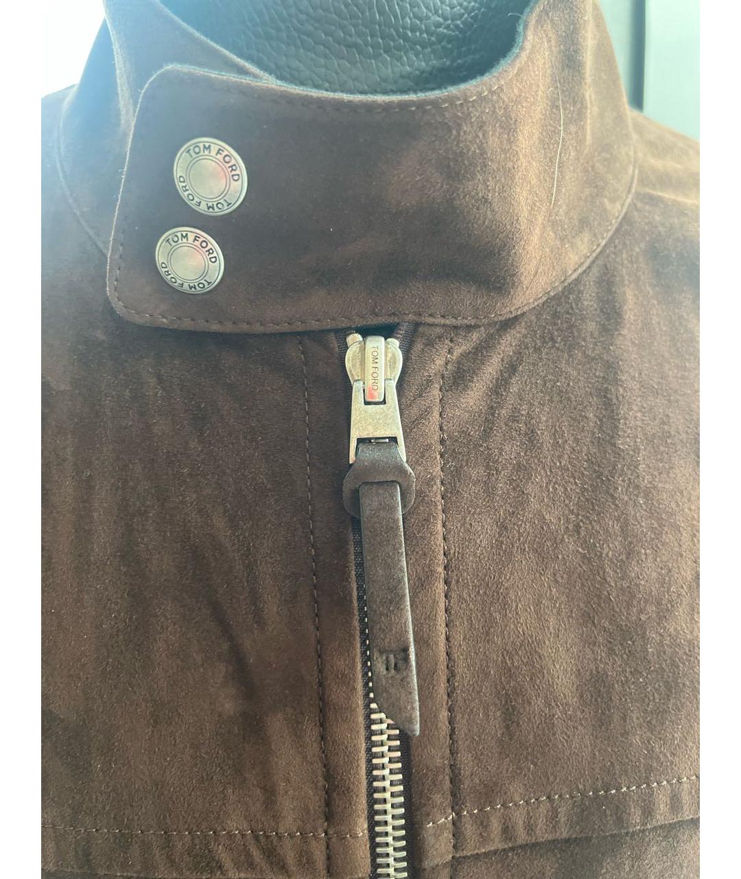 TOM FORD Коричневая замшевая куртка, фото 3