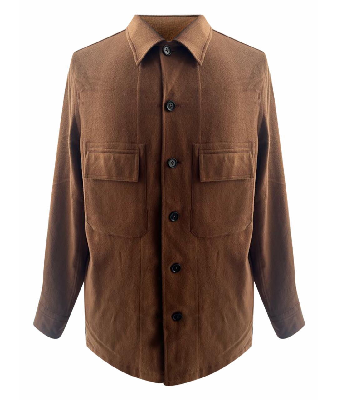 ZEGNA Коричневая кашемировая куртка, фото 1