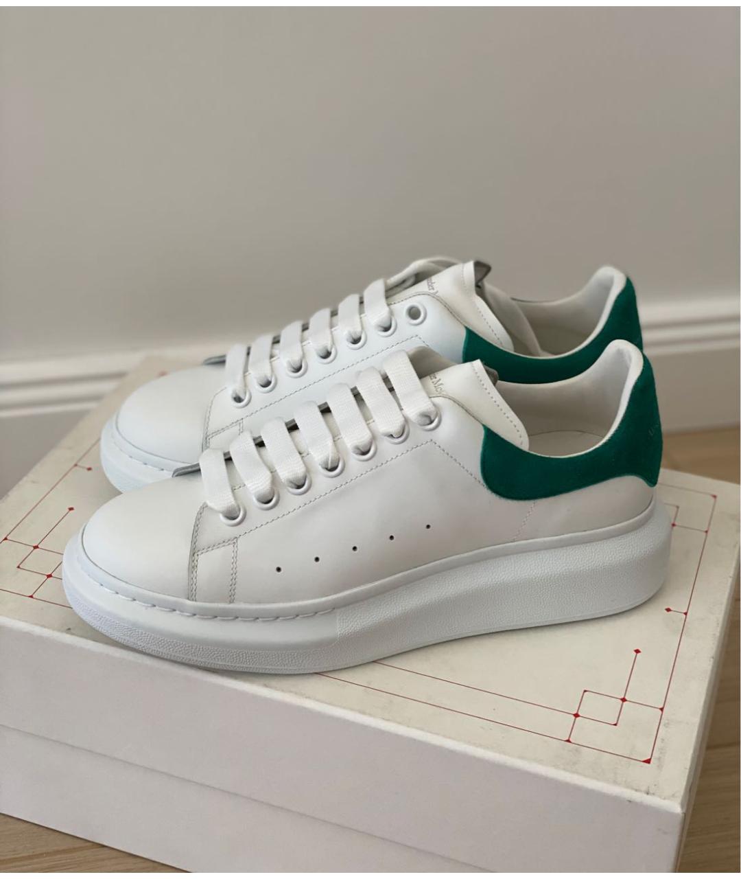 ALEXANDER MCQUEEN Белые кожаные кеды, фото 3