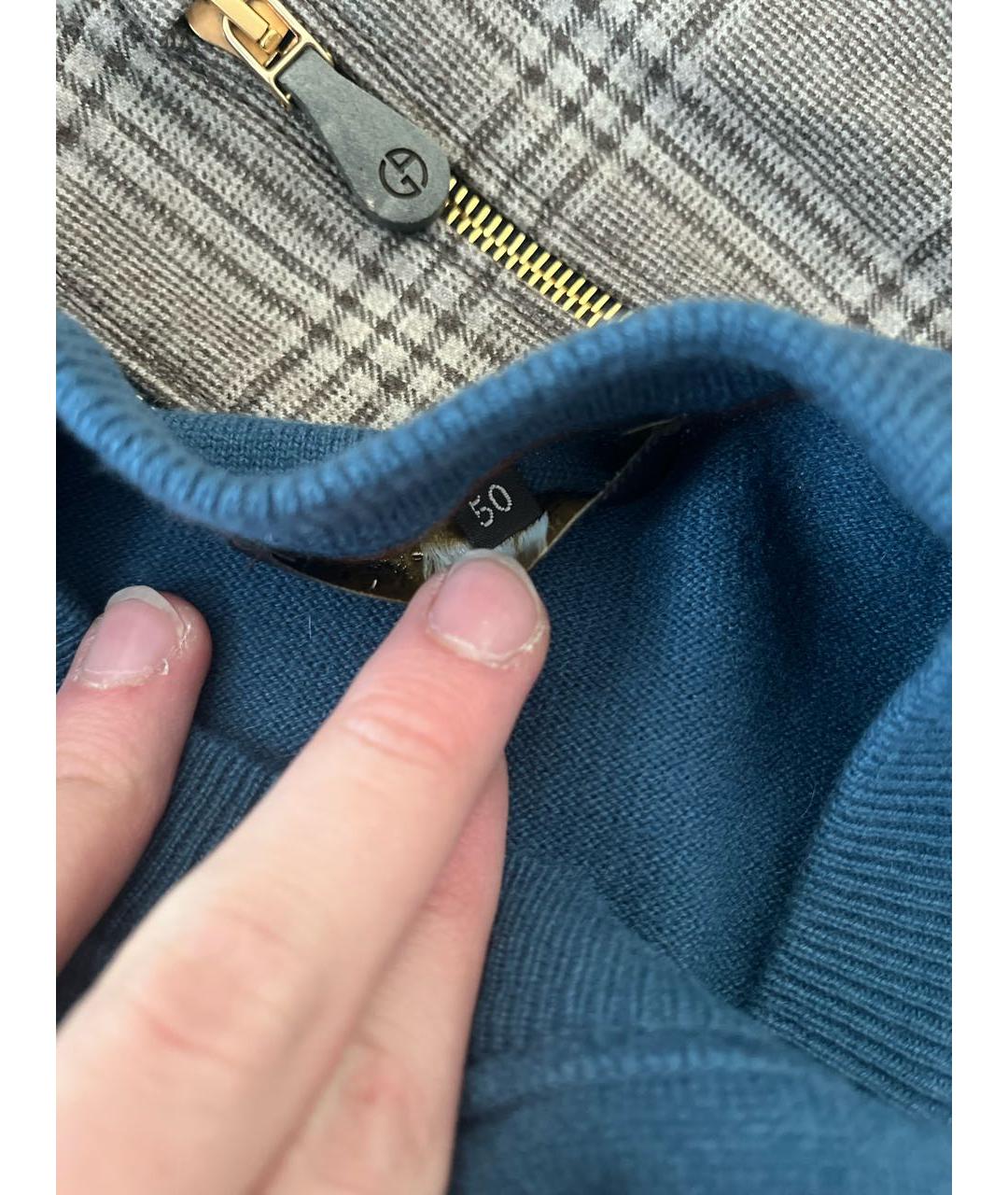 LORO PIANA Синий кашемировый джемпер / свитер, фото 3