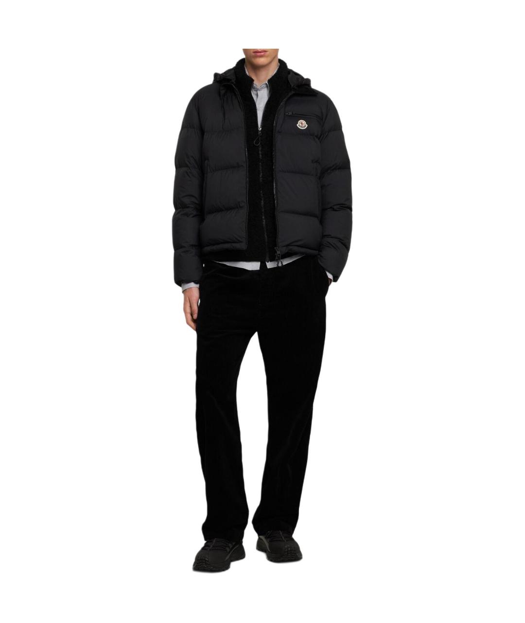 MONCLER Черный пуховик, фото 3