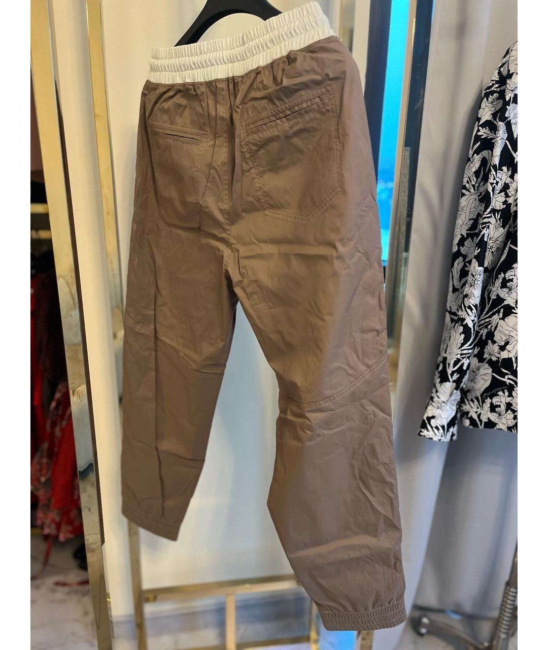 BRUNELLO CUCINELLI Коричневые повседневные брюки, фото 2