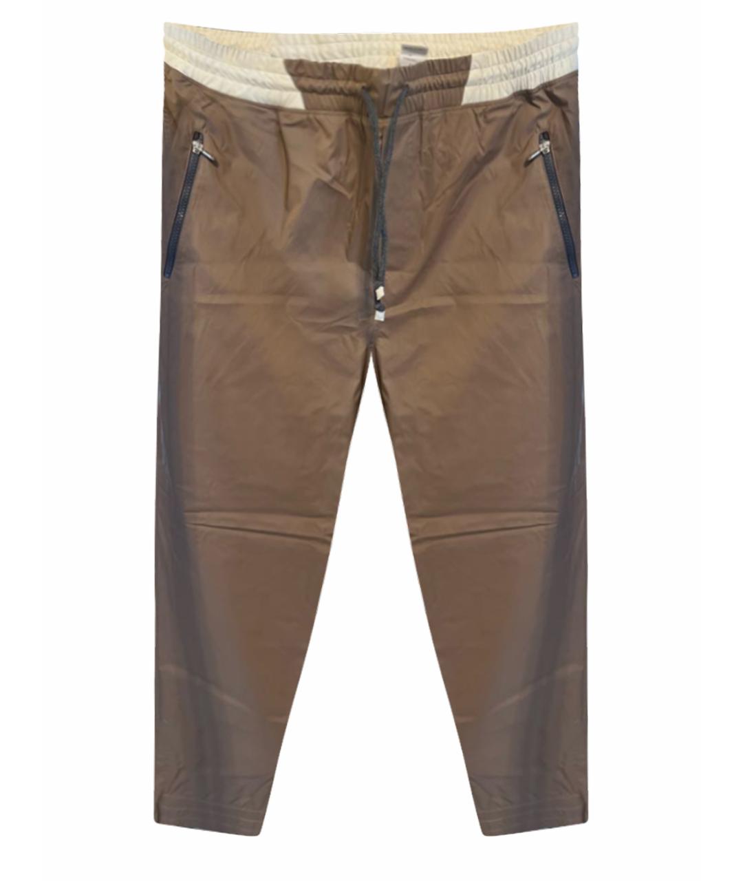 BRUNELLO CUCINELLI Коричневые повседневные брюки, фото 1