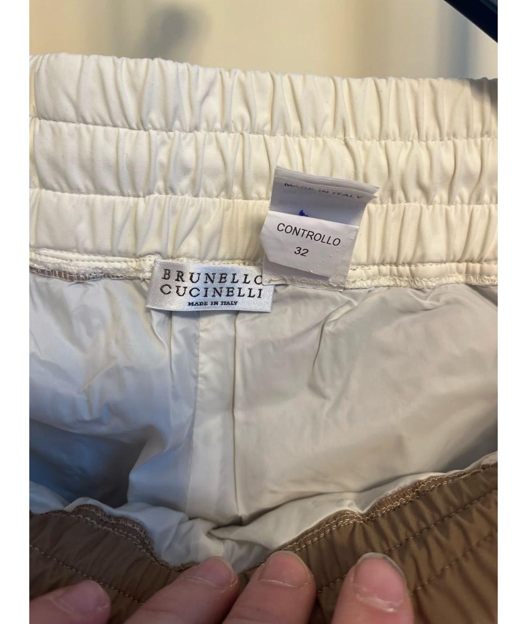 BRUNELLO CUCINELLI Коричневые повседневные брюки, фото 3