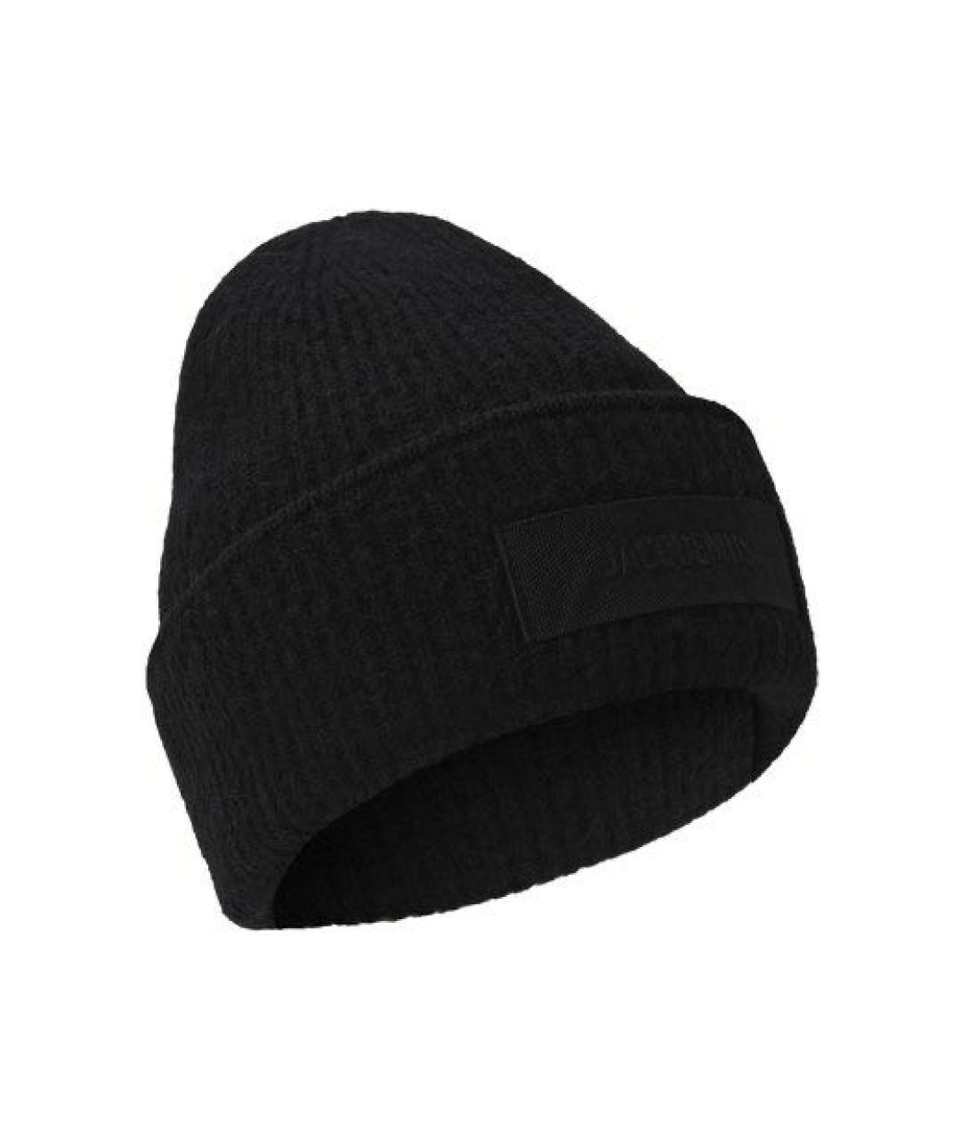 JACQUEMUS Черная шерстяная шапка, фото 3