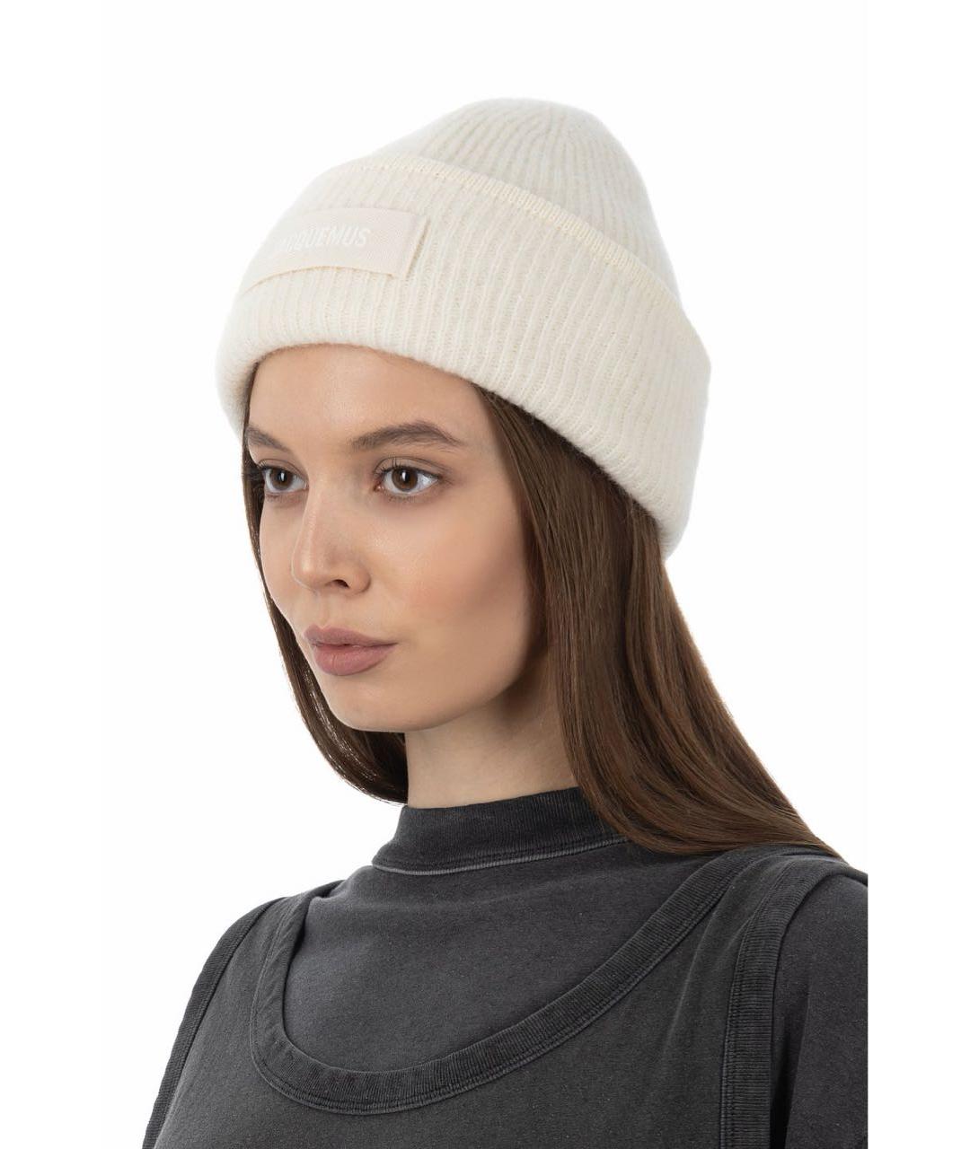 JACQUEMUS Бежевая шерстяная шапка, фото 2