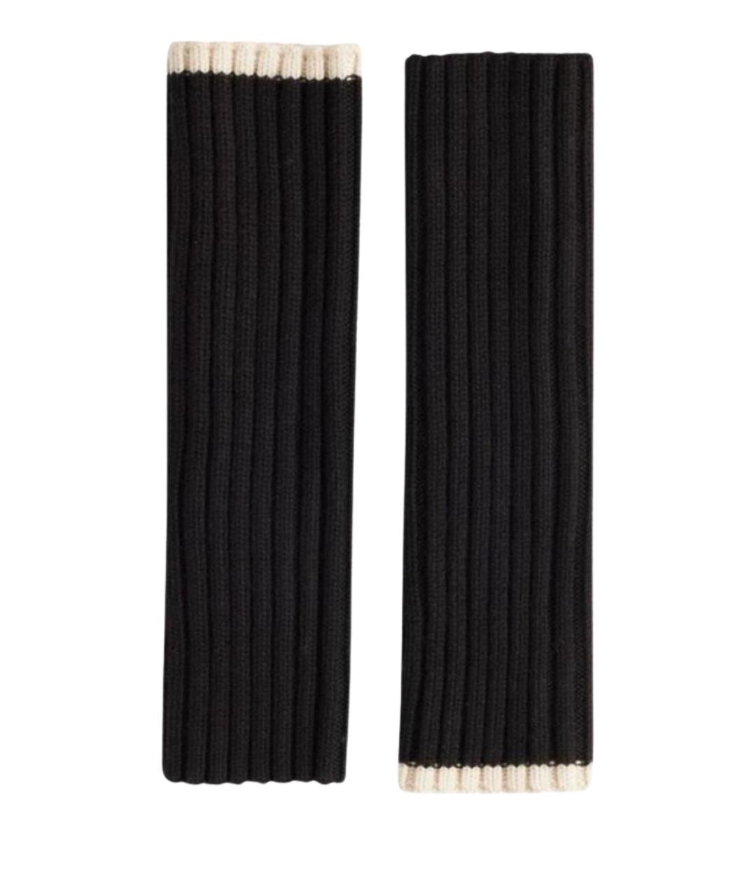 TOTEME Черные шерстяные митенки, фото 1