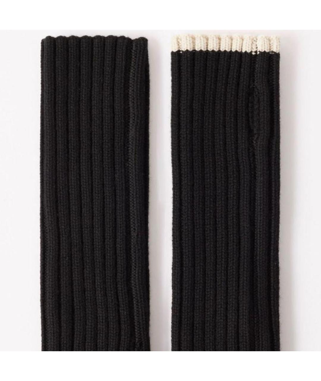 TOTEME Черные шерстяные митенки, фото 2