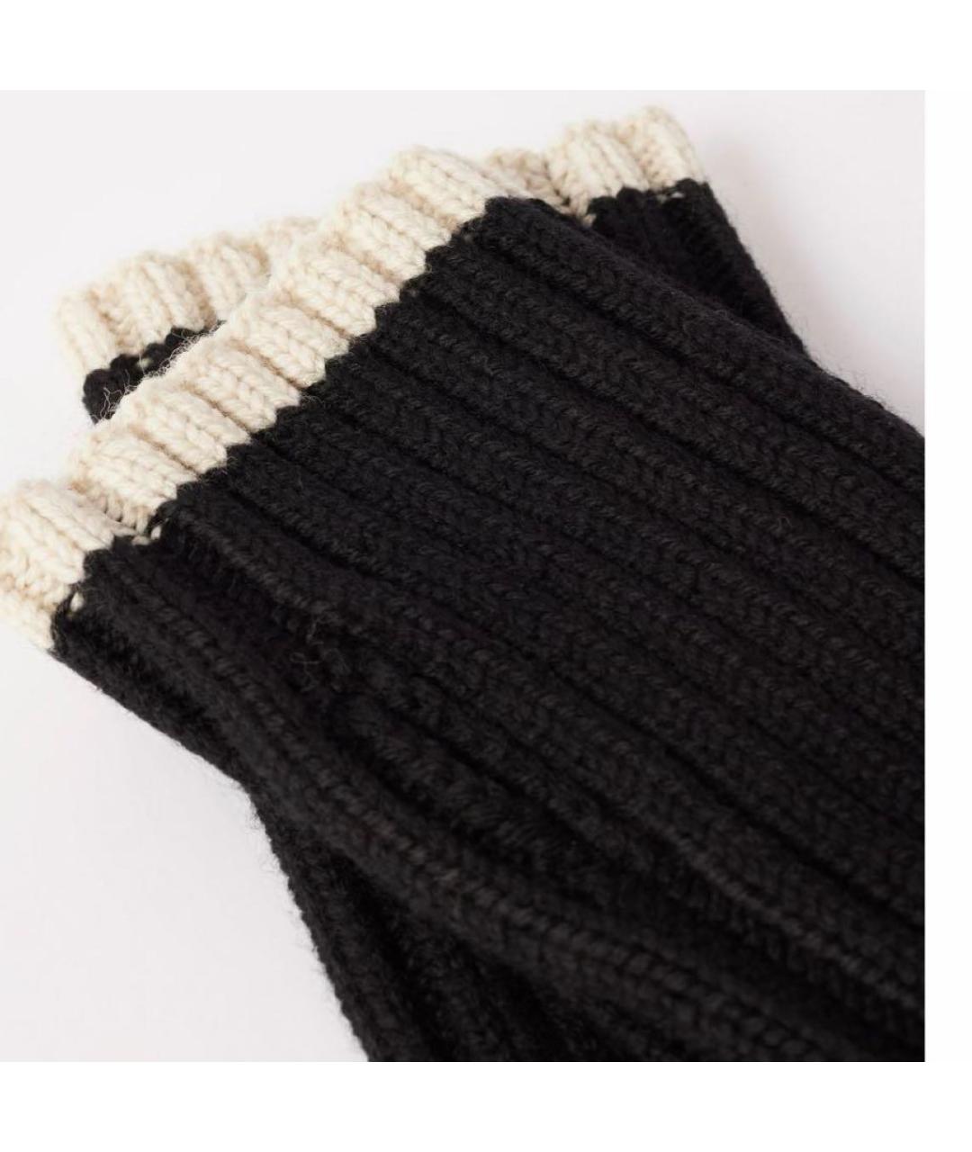 TOTEME Черные шерстяные митенки, фото 3