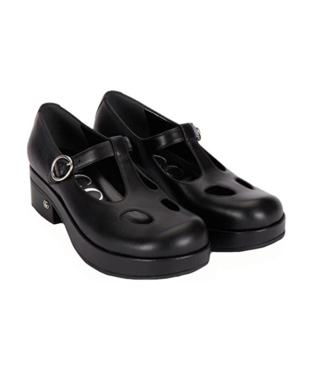 GUCCI Черные кожаные туфли, фото 3