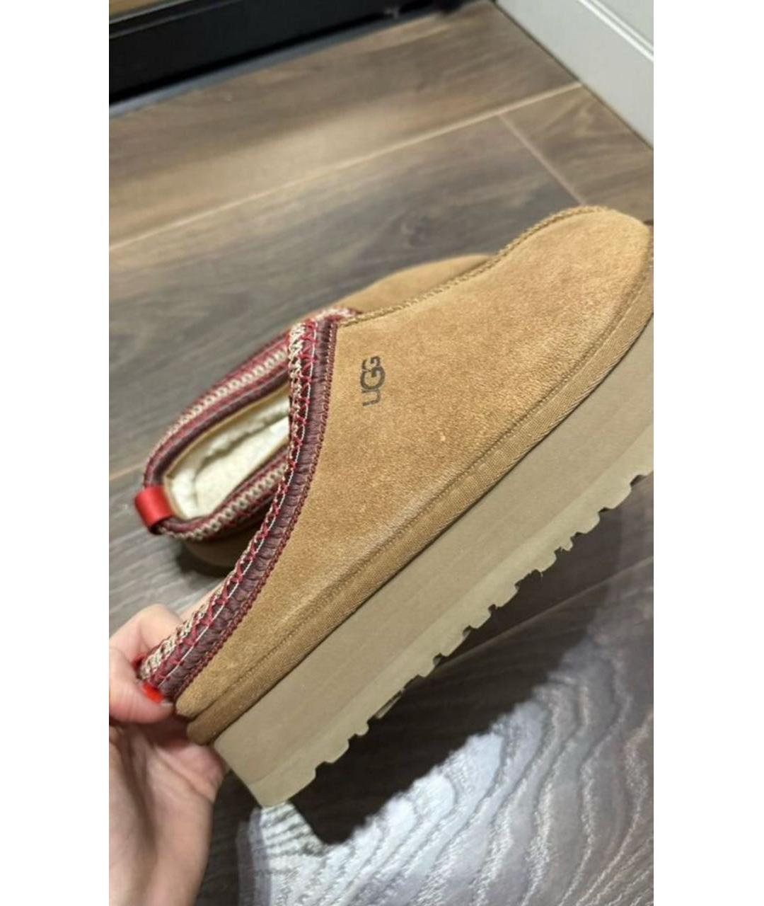 UGG AUSTRALIA Коричневые замшевые ботинки, фото 4