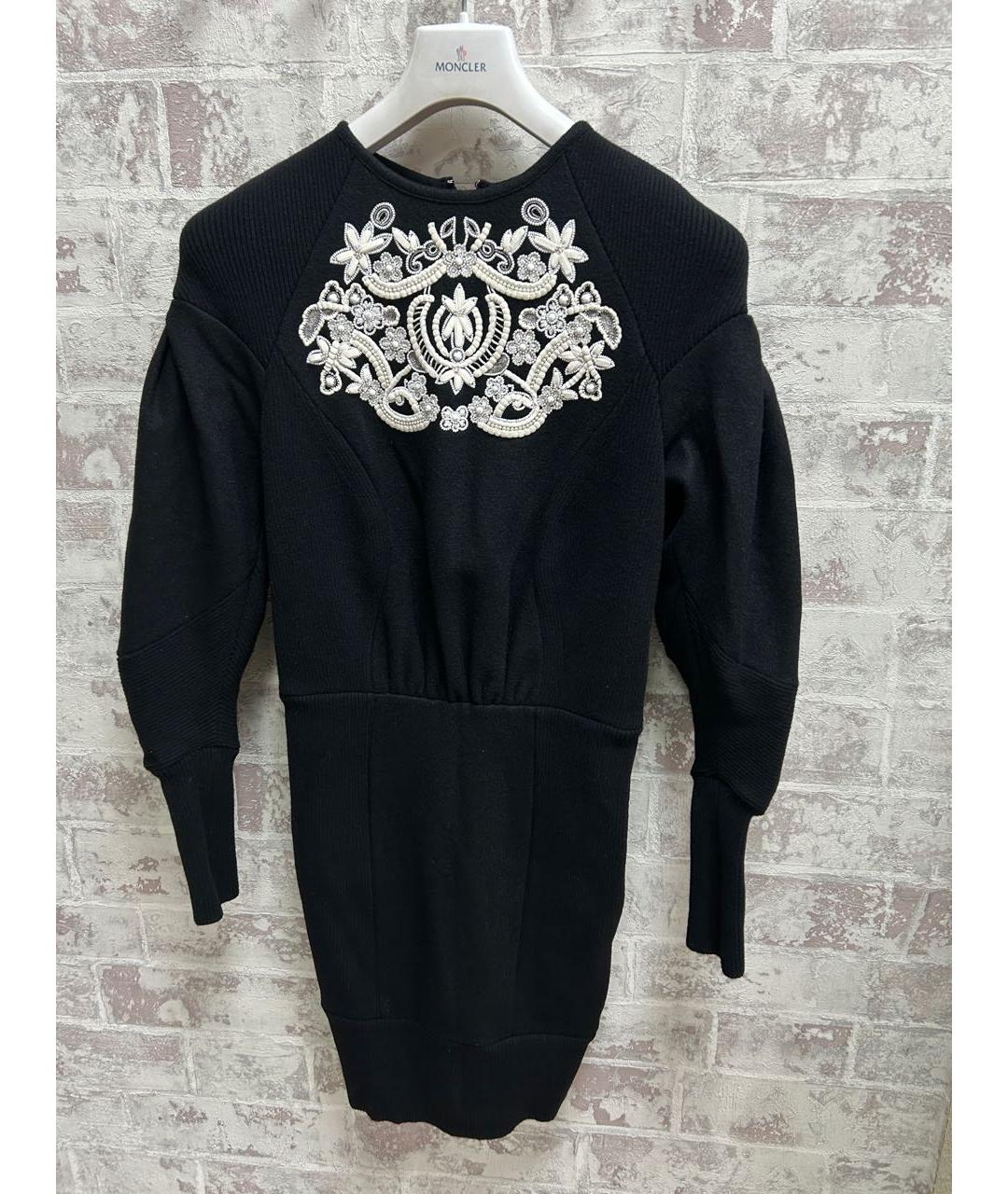 IRFE Черное шерстяное повседневное платье, фото 5