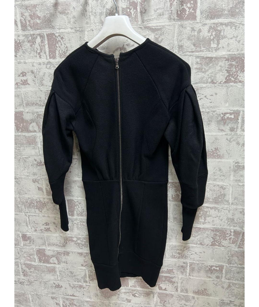 IRFE Черное шерстяное повседневное платье, фото 2