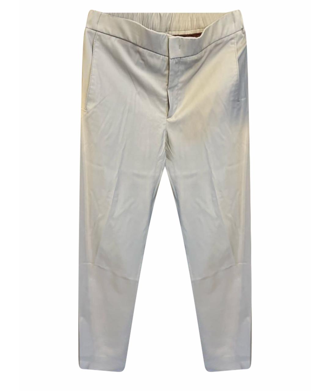 LORO PIANA Белые классические брюки, фото 1
