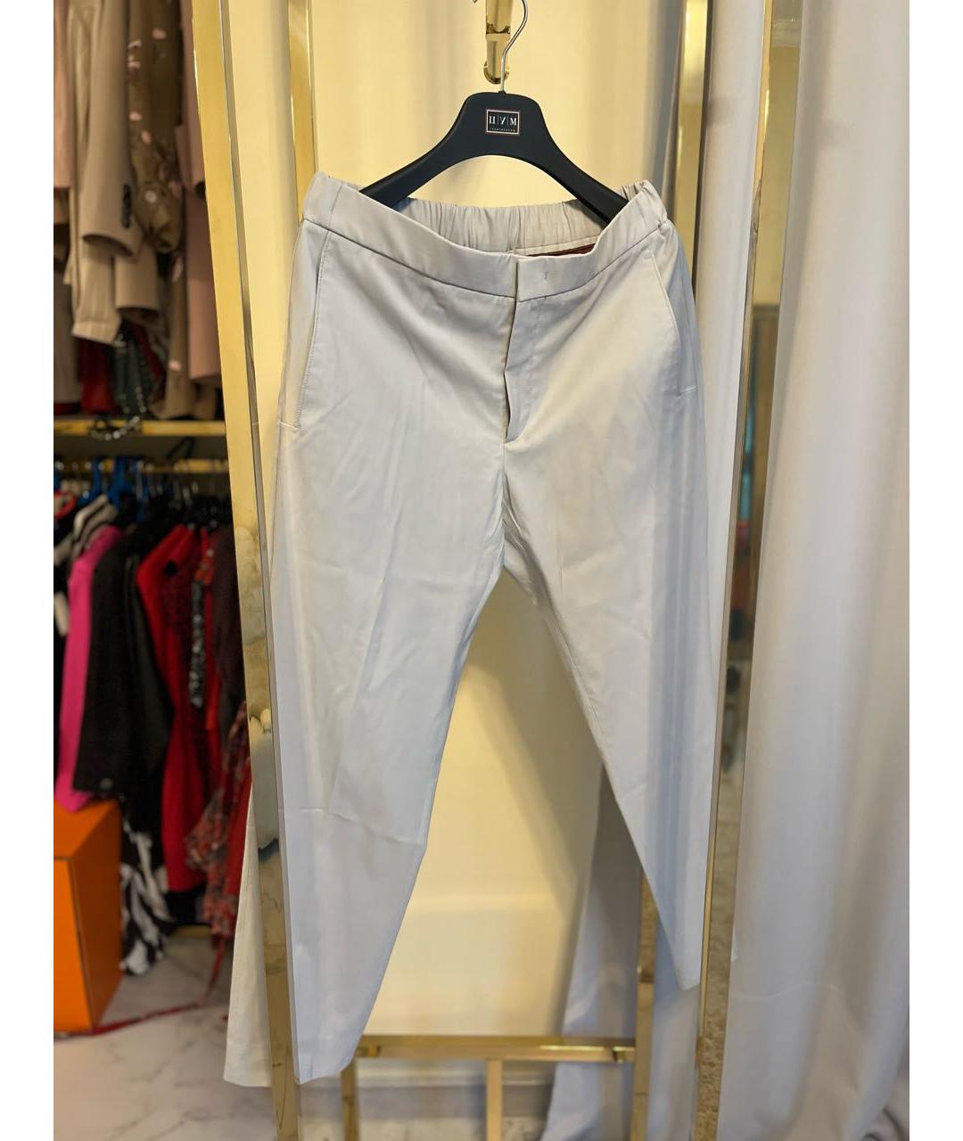 LORO PIANA Белые классические брюки, фото 5