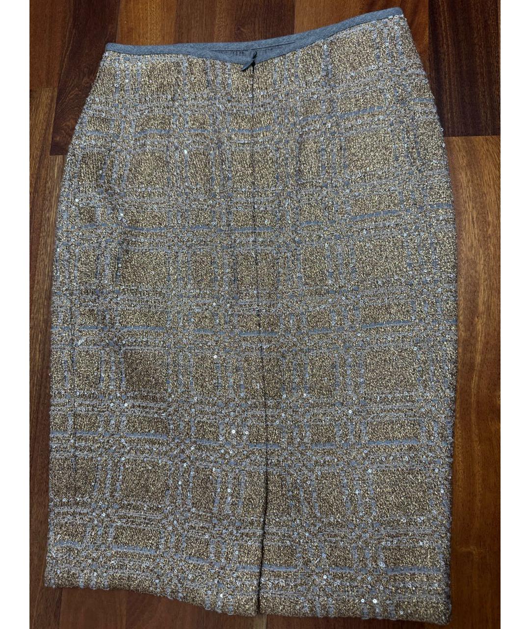 ESCADA Золотая юбка мини, фото 3