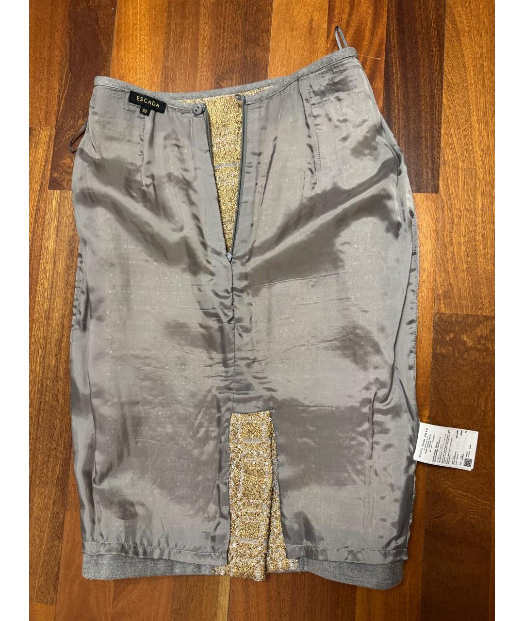 ESCADA Золотая юбка мини, фото 6