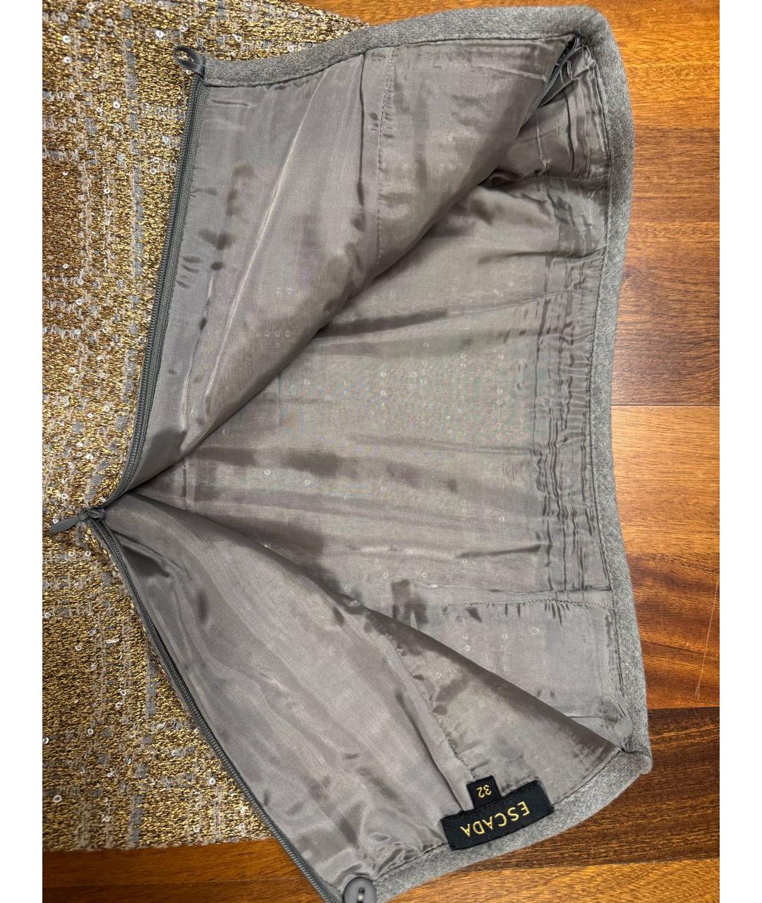 ESCADA Золотая юбка мини, фото 4