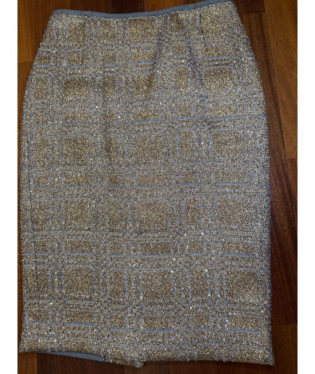 ESCADA Золотая юбка мини, фото 2