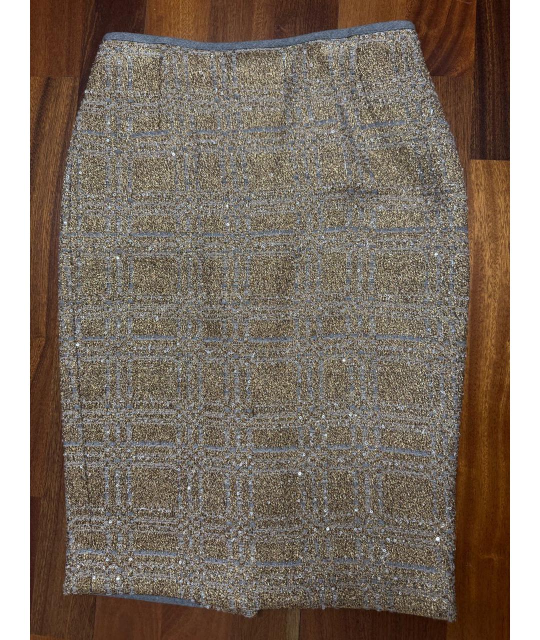 ESCADA Золотая юбка мини, фото 8