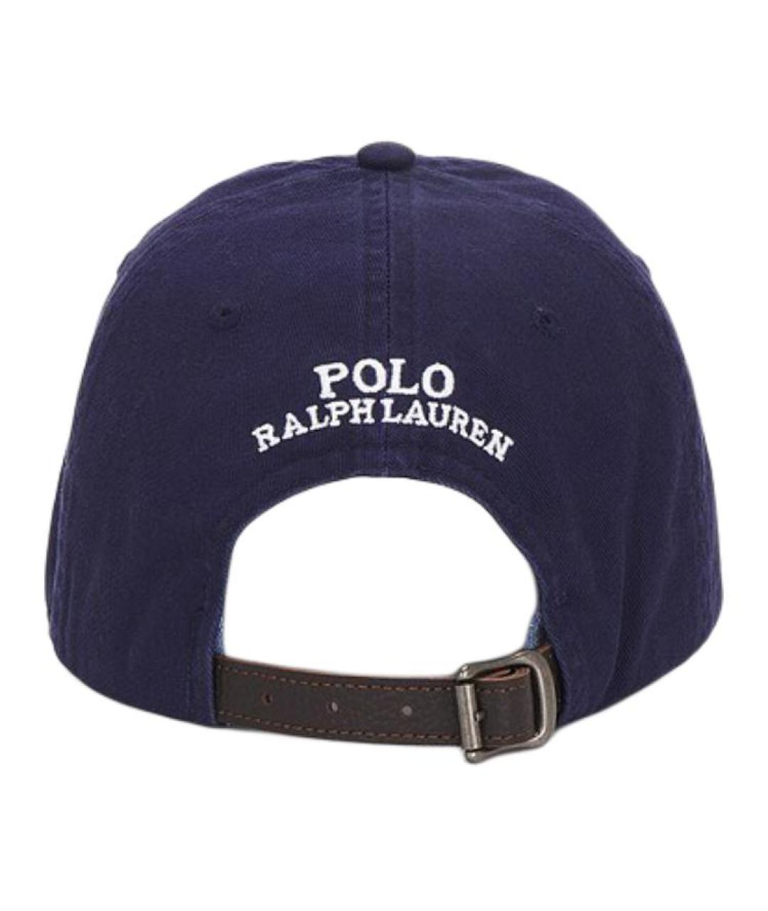 POLO RALPH LAUREN Синяя хлопковая кепка/бейсболка, фото 3