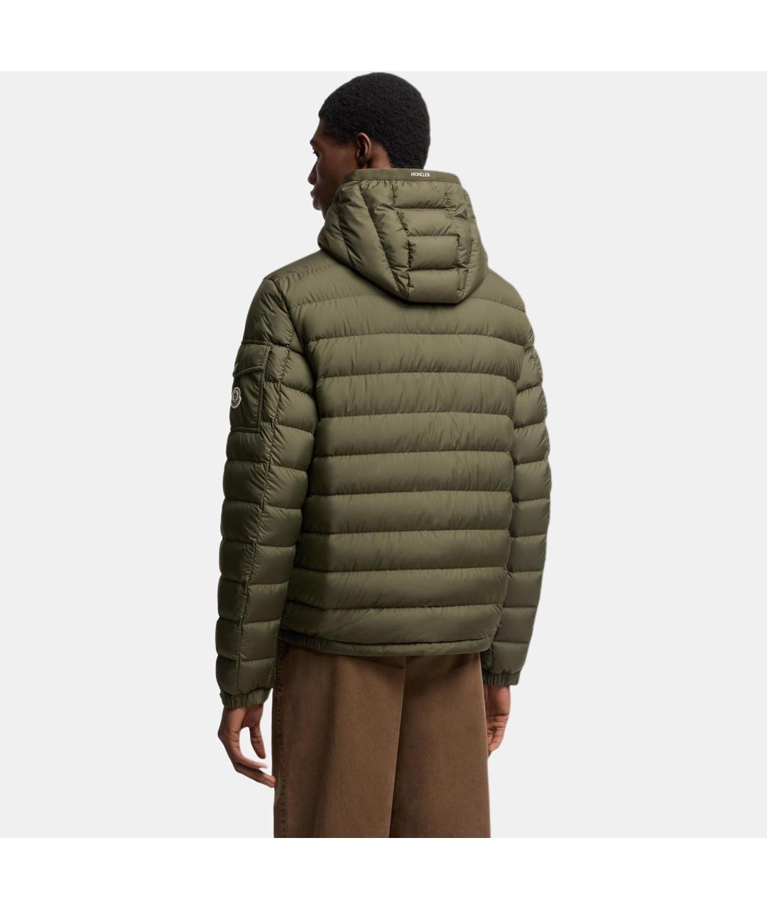 MONCLER Зеленая полиамидовая куртка, фото 2
