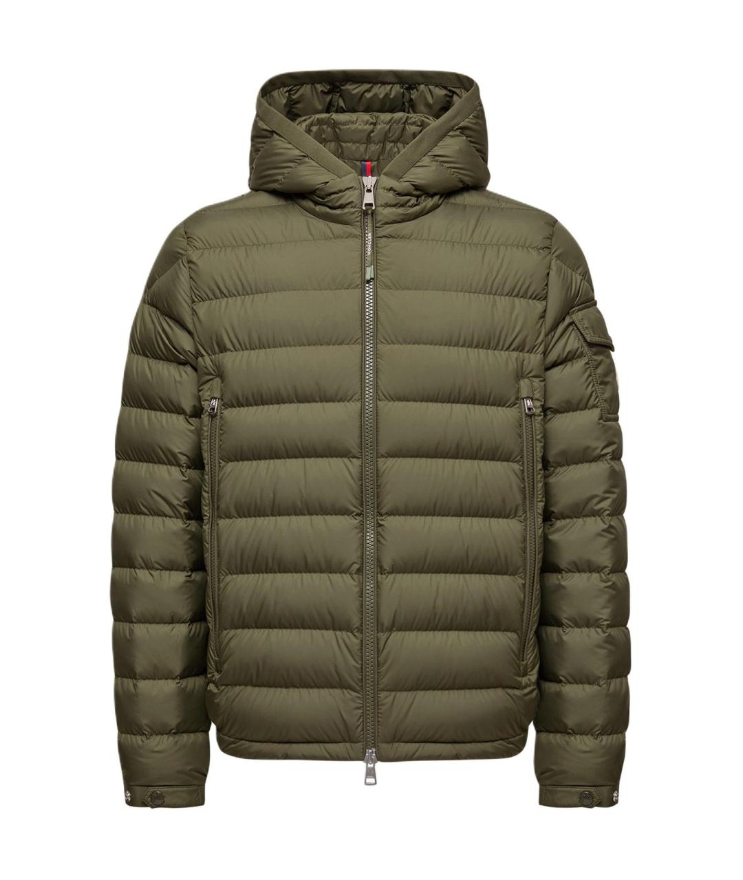 MONCLER Зеленая полиамидовая куртка, фото 1