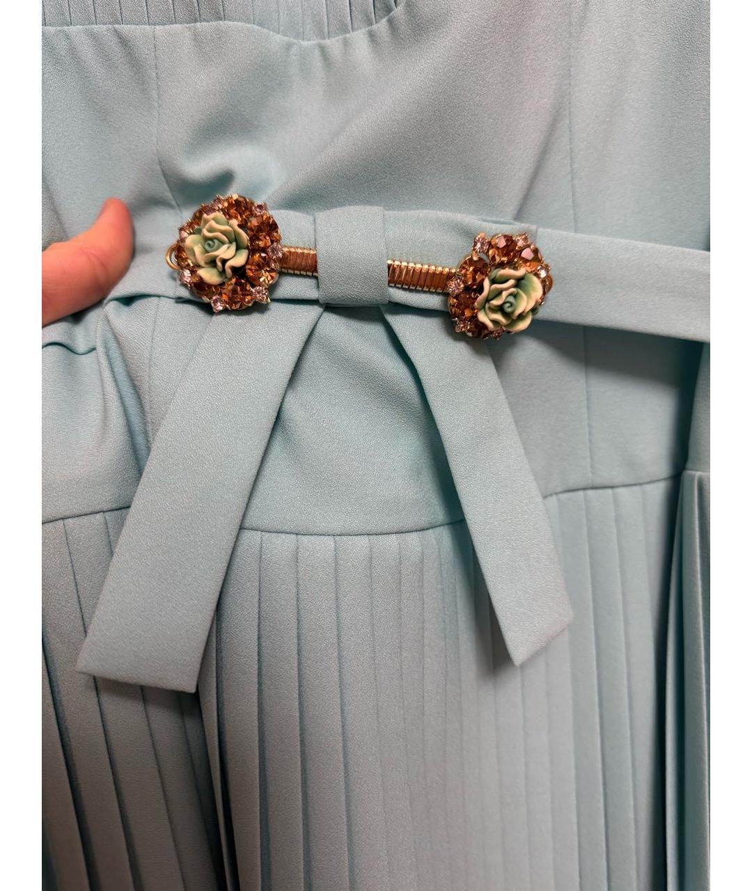 ROBERTO CAVALLI Бирюзовое коктейльное платье, фото 6