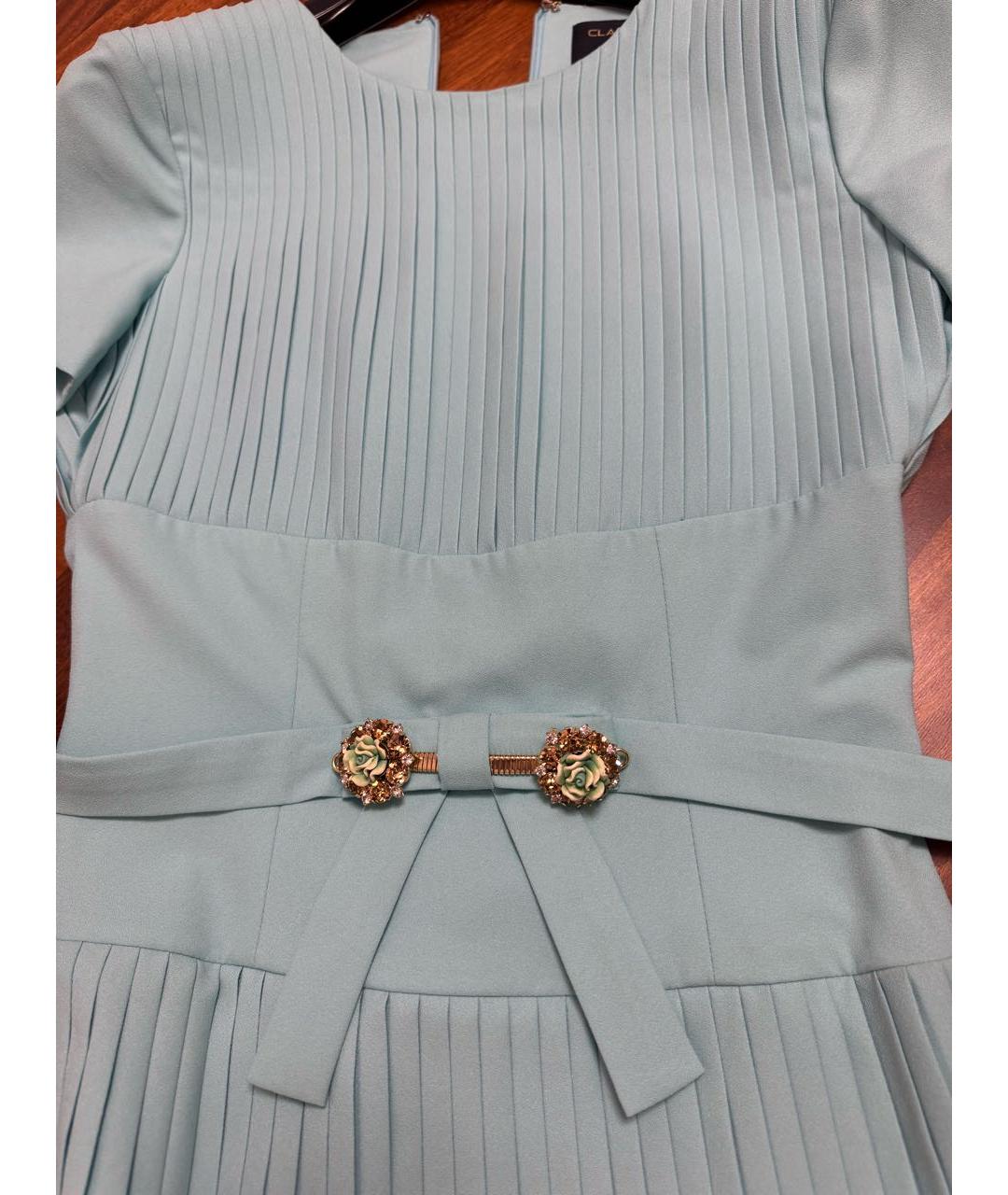 ROBERTO CAVALLI Бирюзовое коктейльное платье, фото 3