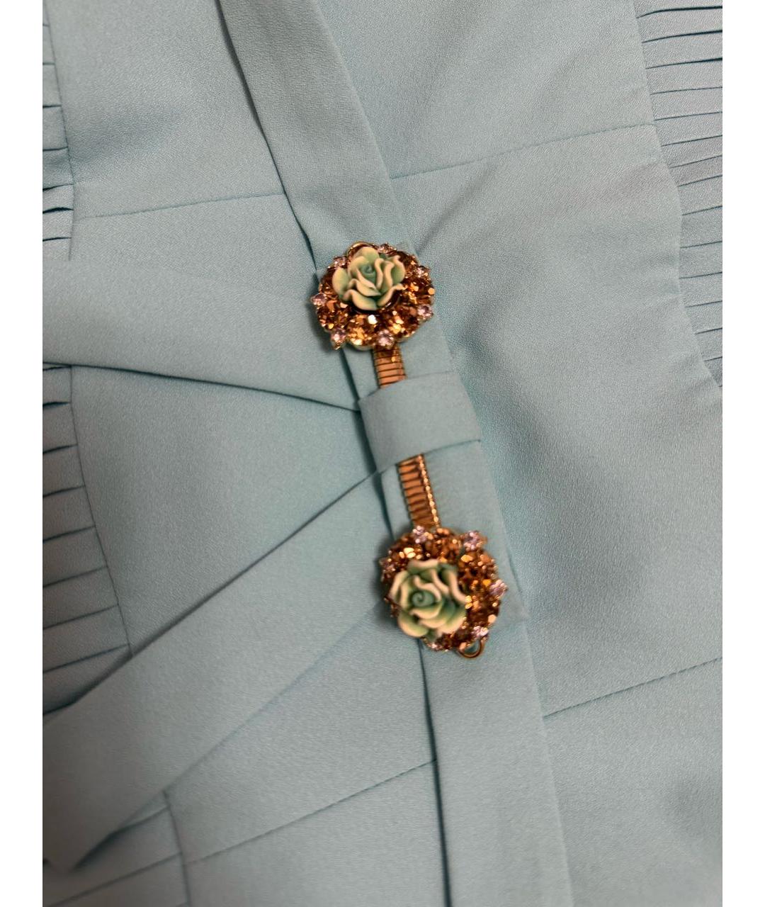 ROBERTO CAVALLI Бирюзовое коктейльное платье, фото 5