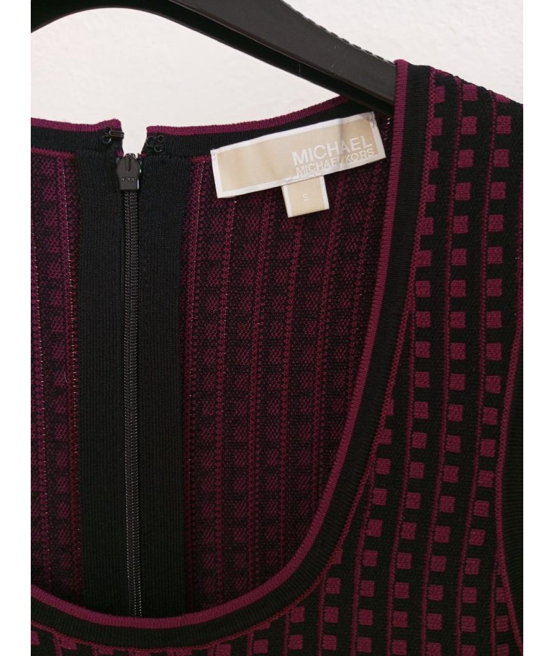 MICHAEL MICHAEL KORS Фиолетовое вискозное повседневное платье, фото 3