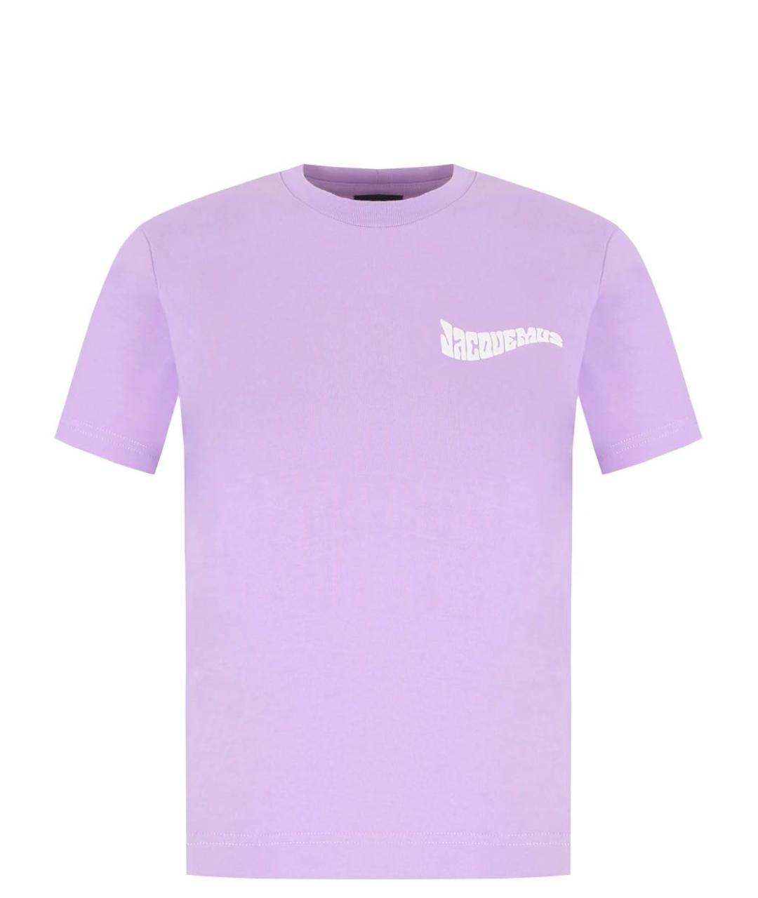 JACQUEMUS Фиолетовая хлопковая футболка, фото 1