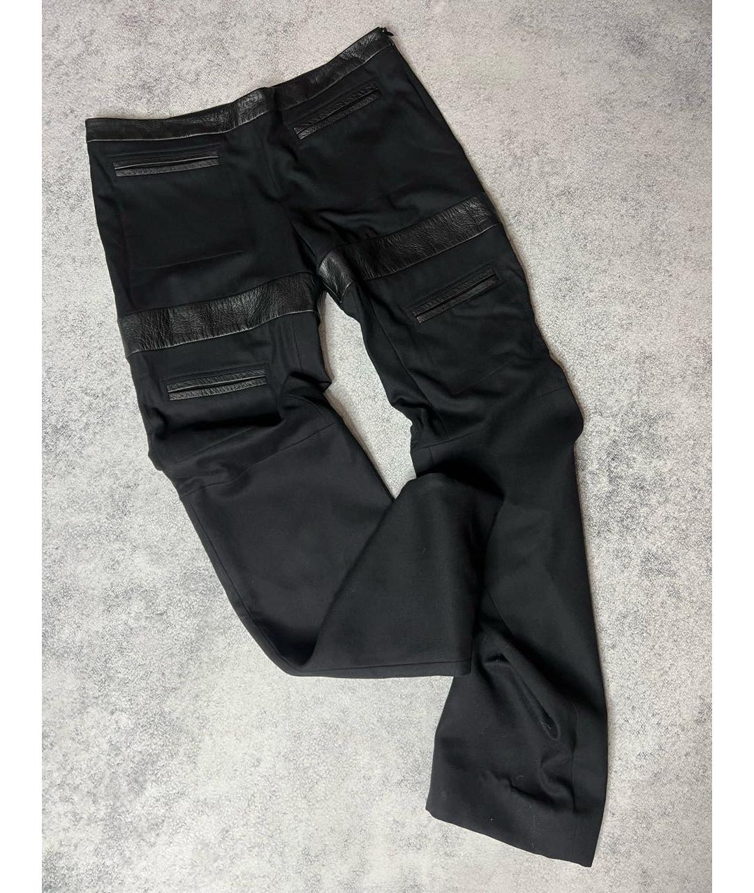 BALENCIAGA Черные шерстяные прямые брюки, фото 2