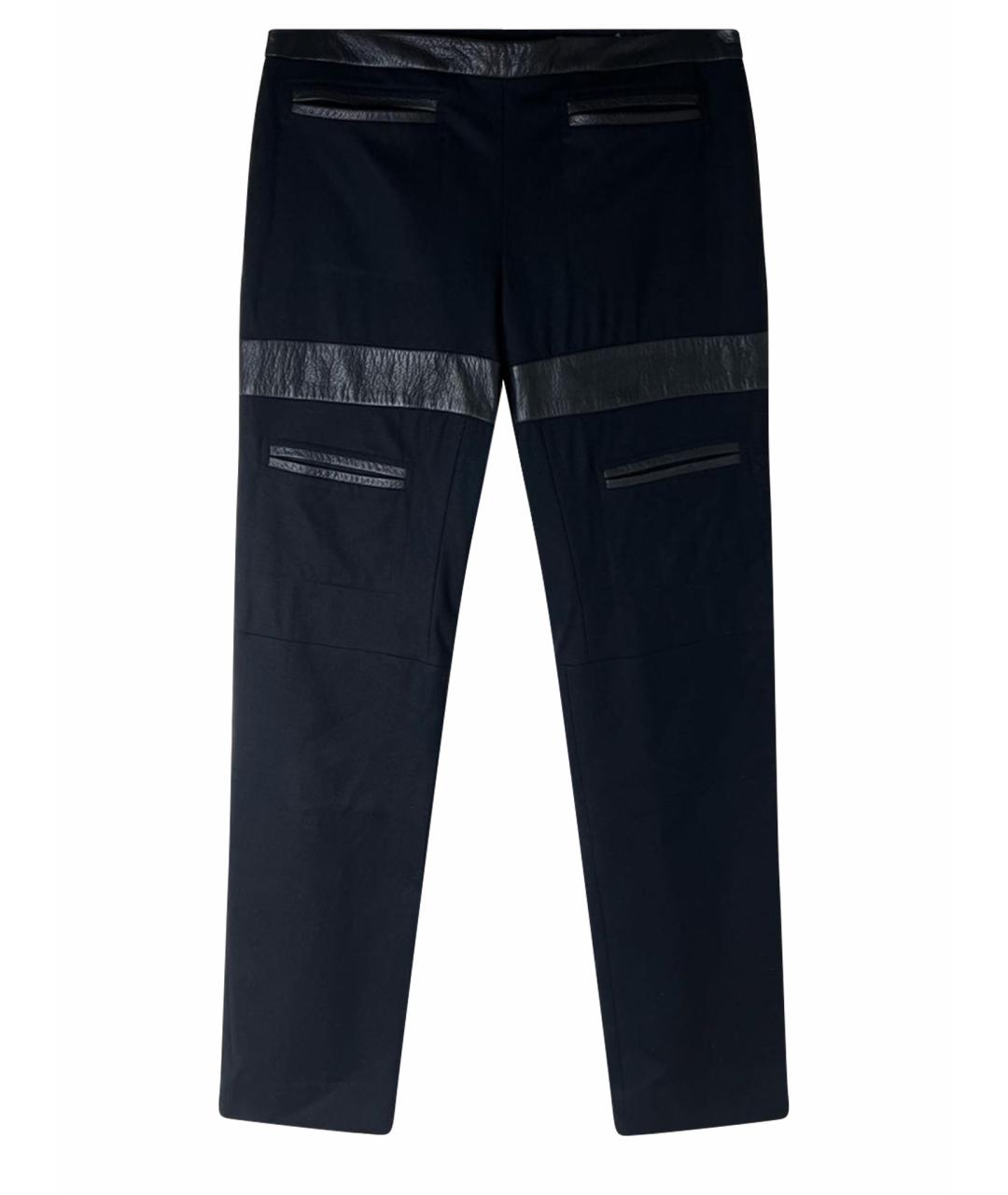 BALENCIAGA Черные шерстяные прямые брюки, фото 1