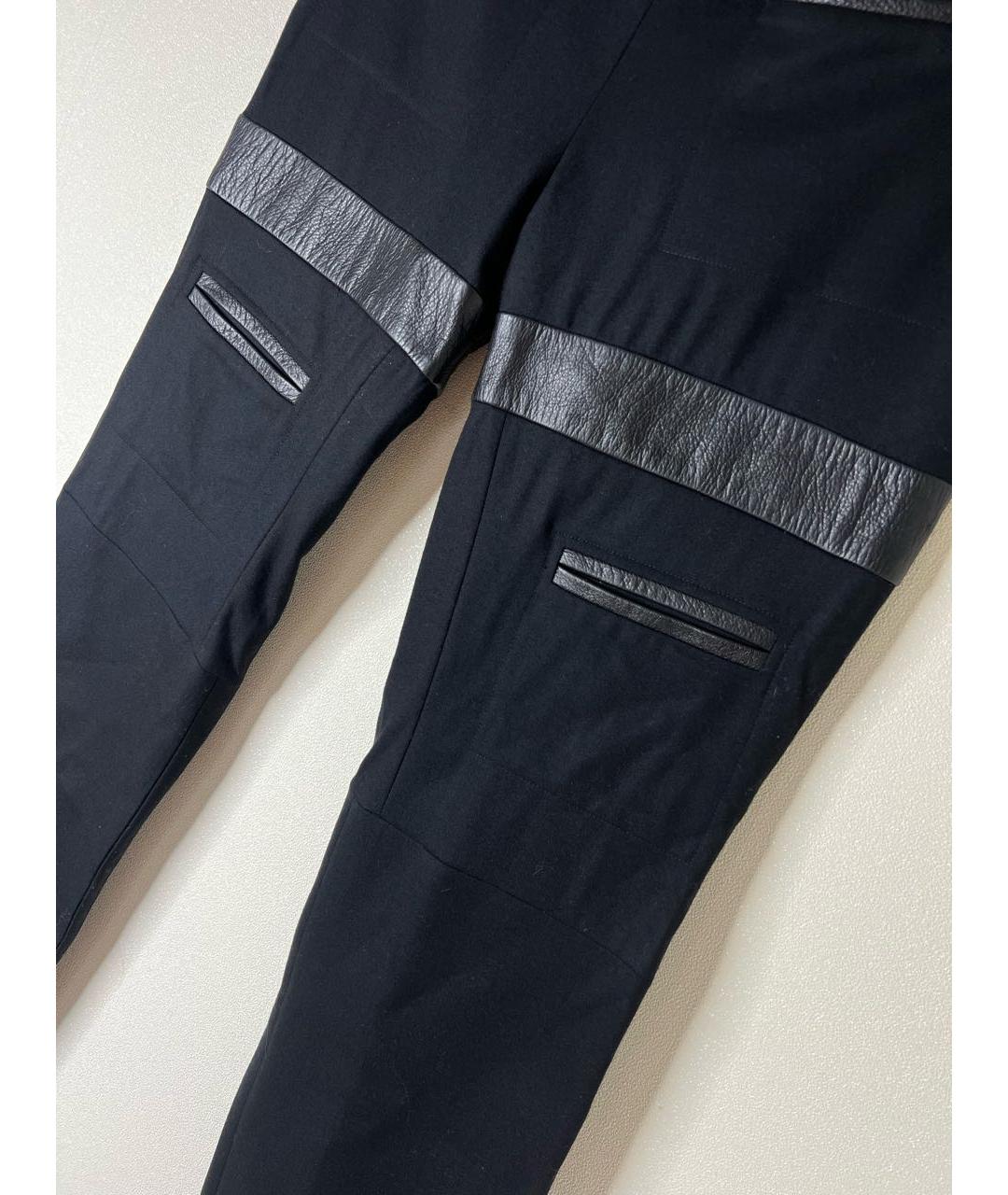 BALENCIAGA Черные шерстяные прямые брюки, фото 4