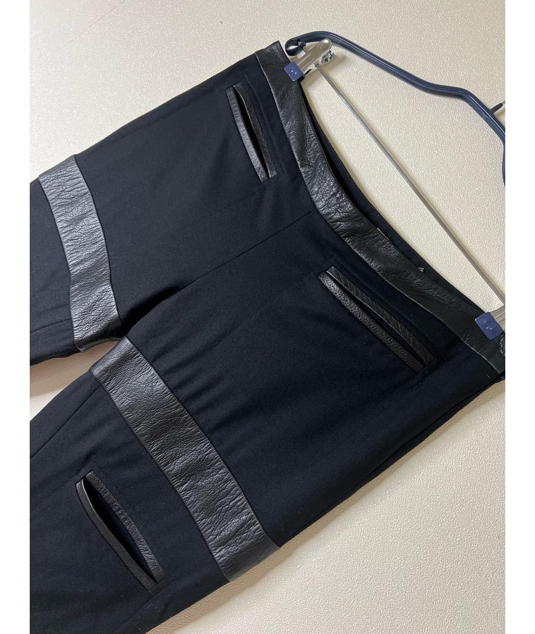 BALENCIAGA Черные шерстяные прямые брюки, фото 6