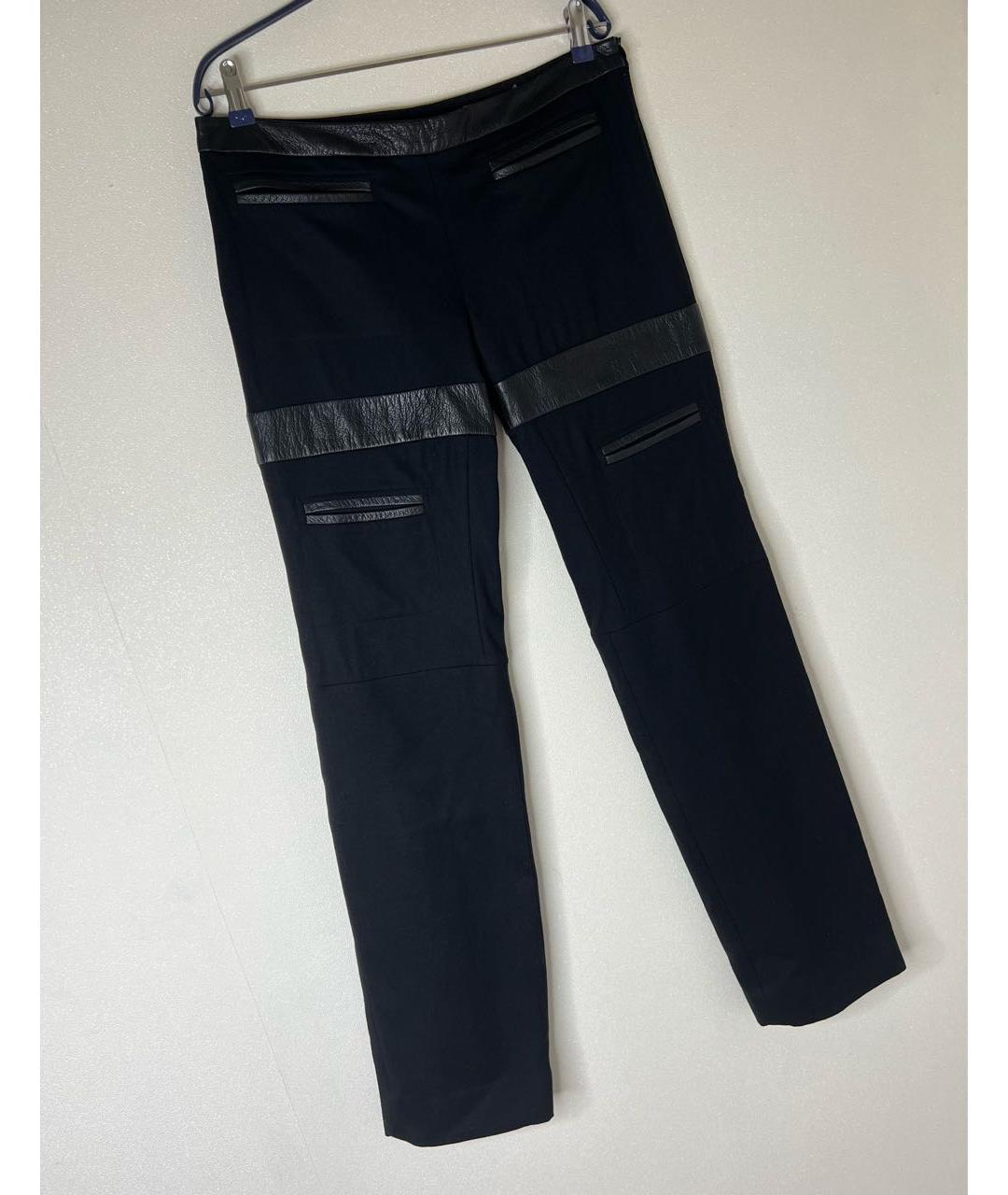 BALENCIAGA Черные шерстяные прямые брюки, фото 3