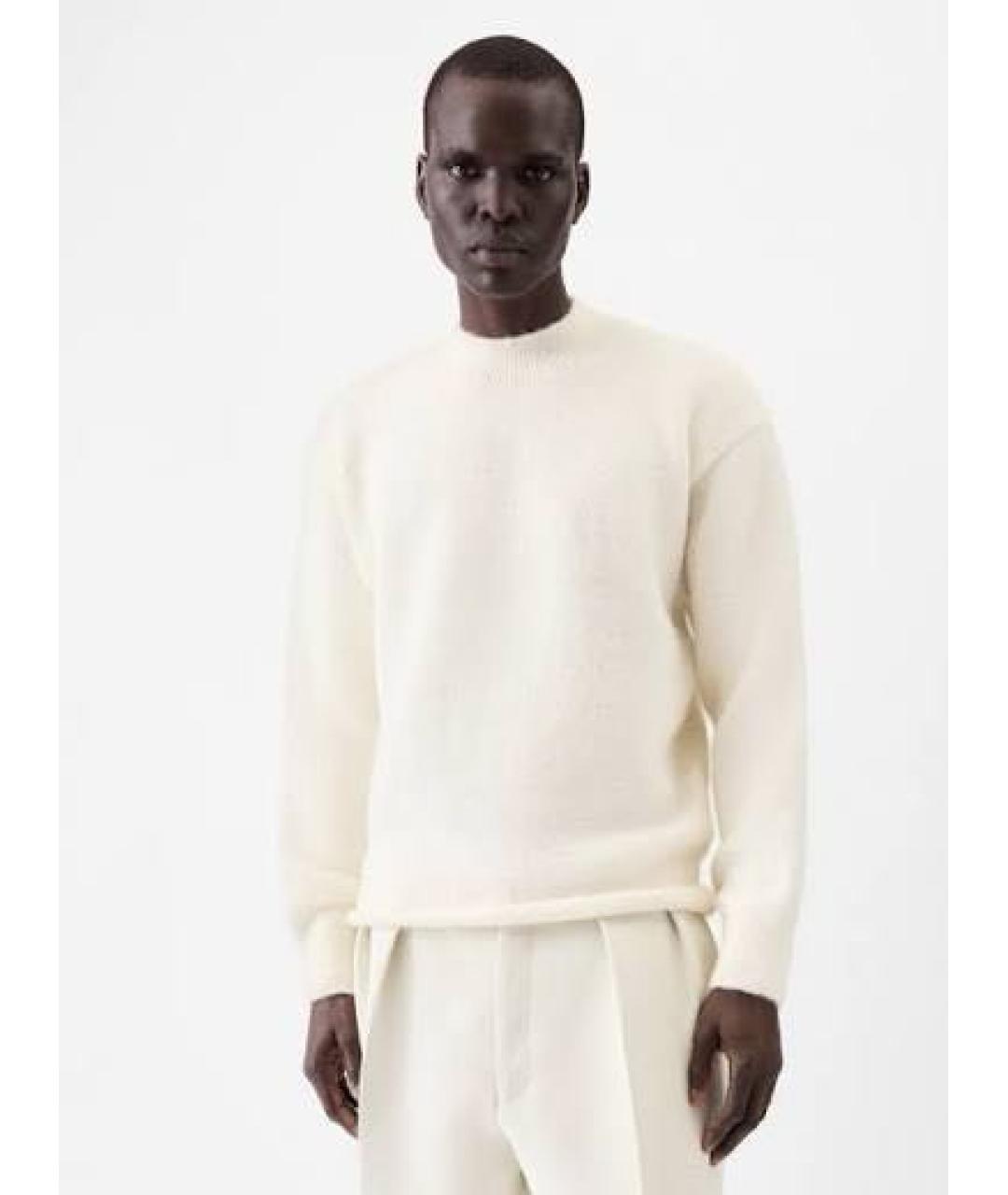 JACQUEMUS Бежевый шерстяной джемпер / свитер, фото 3