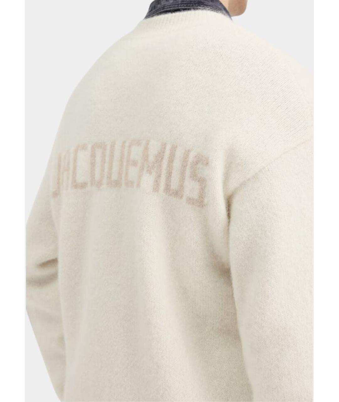 JACQUEMUS Бежевый шерстяной джемпер / свитер, фото 6