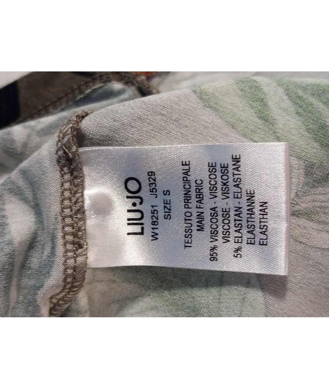 LIU JO Зеленые вискозное повседневное платье, фото 5