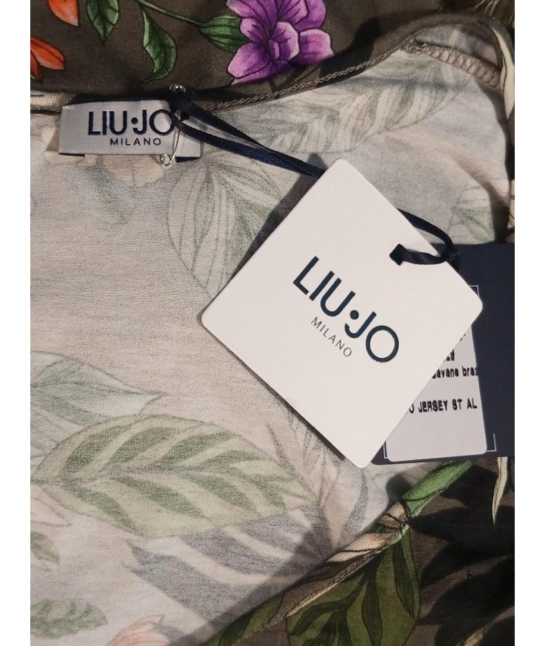 LIU JO Зеленые вискозное повседневное платье, фото 3