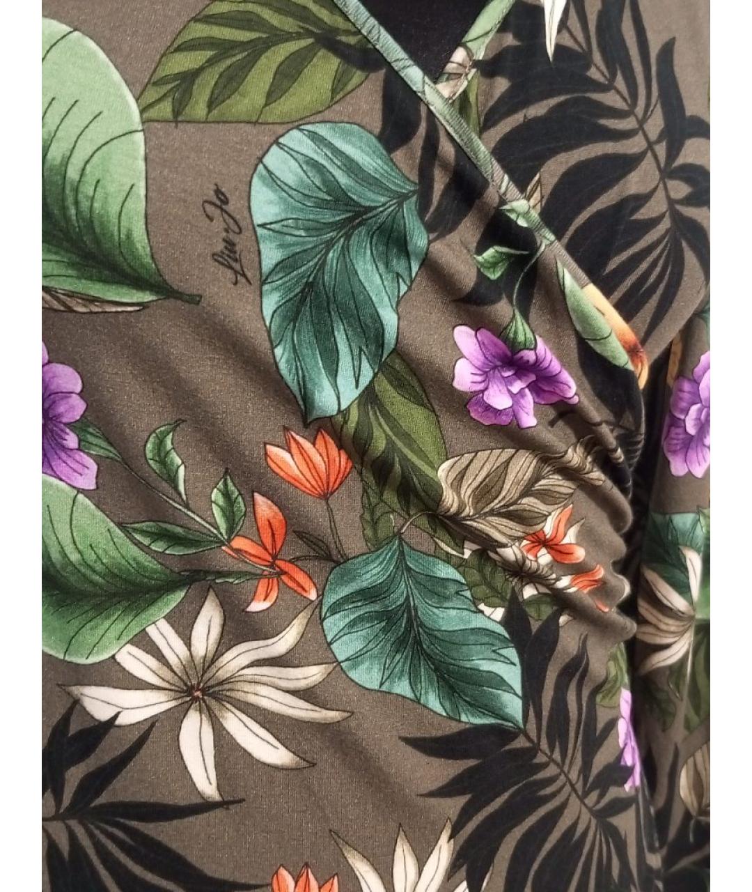 LIU JO Зеленые вискозное повседневное платье, фото 4