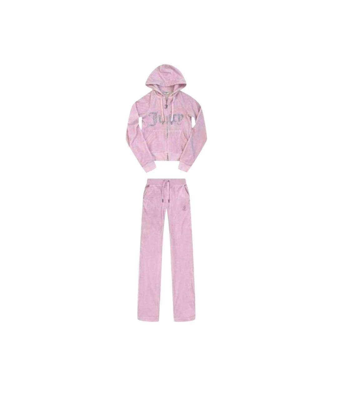 JUICY COUTURE Розовый велюровый спортивные костюмы, фото 9