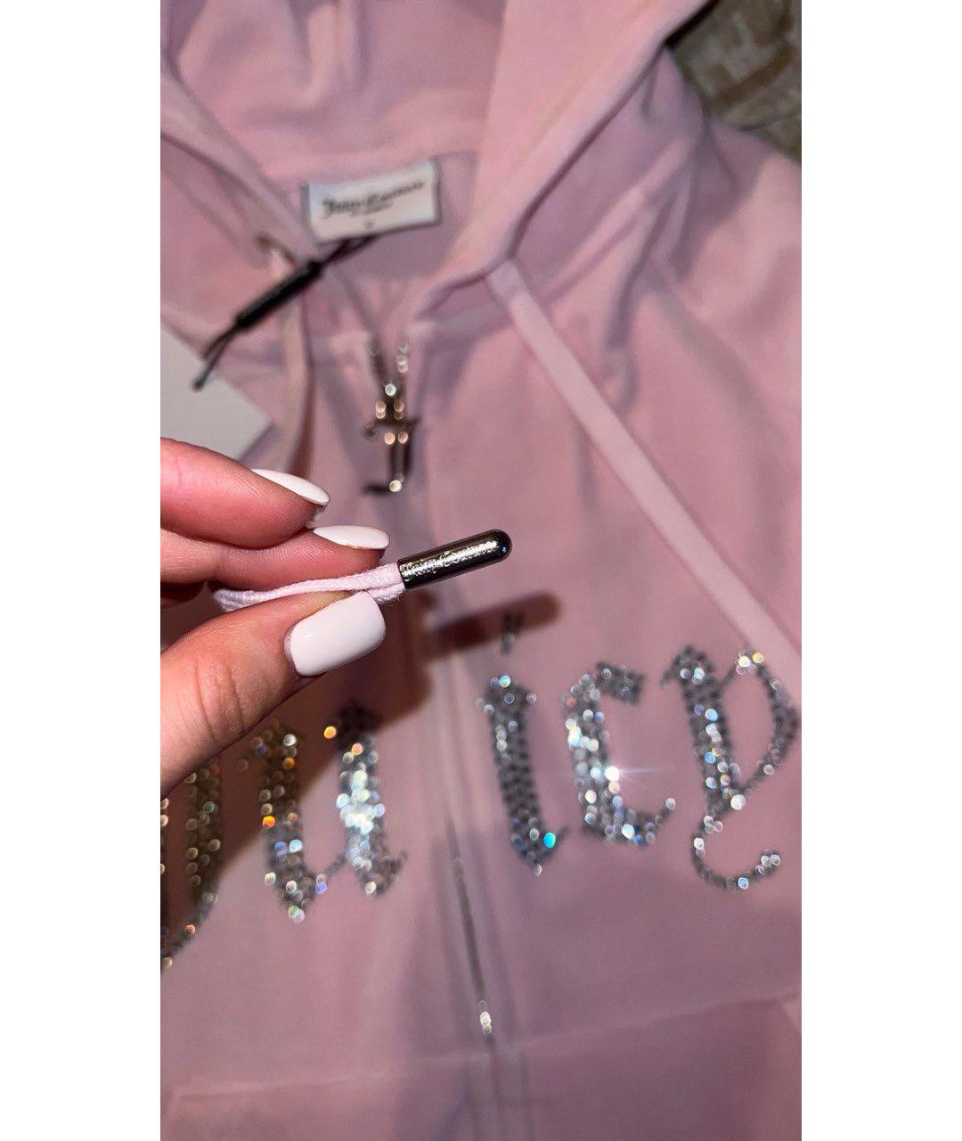 JUICY COUTURE Розовый велюровый спортивные костюмы, фото 3