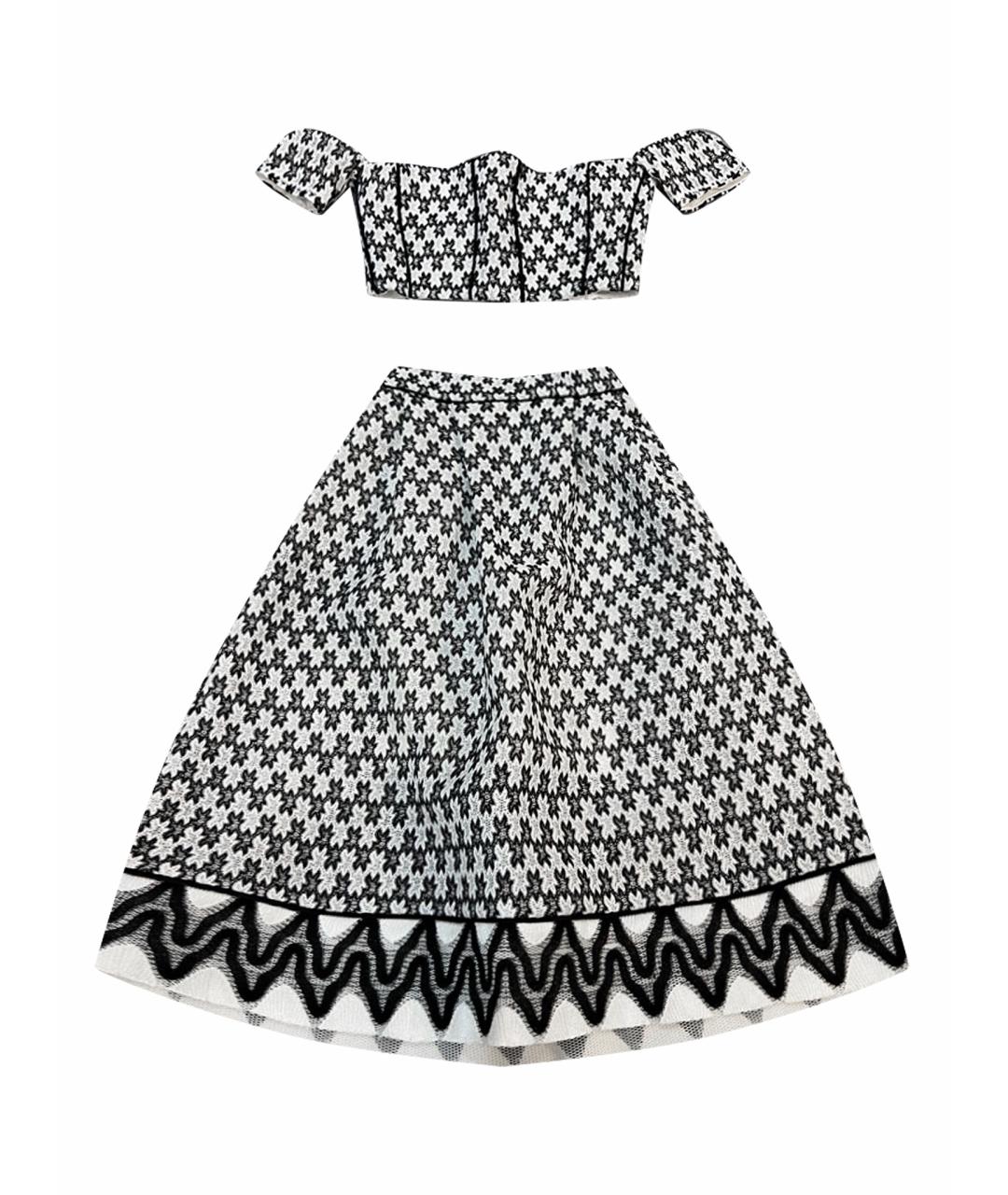 MAJE Белый хлопковый костюм с юбками, фото 1