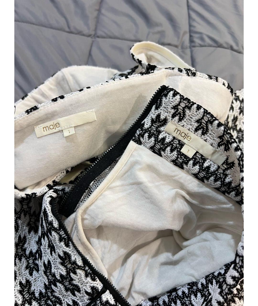 MAJE Белый хлопковый костюм с юбками, фото 6