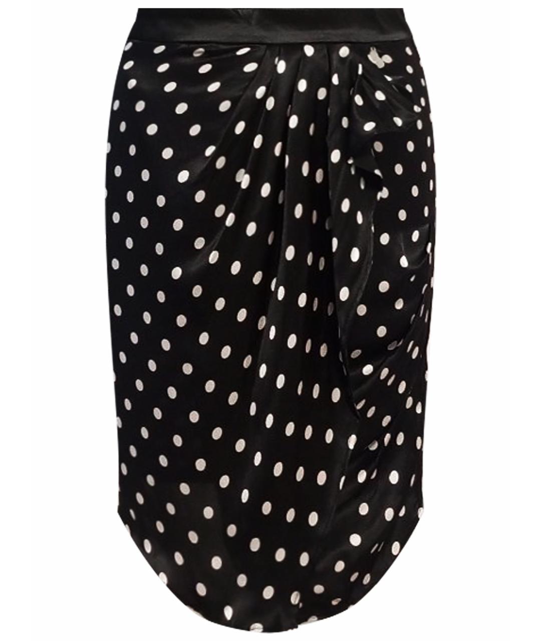 LIU JO Черная шелковая юбка миди, фото 1